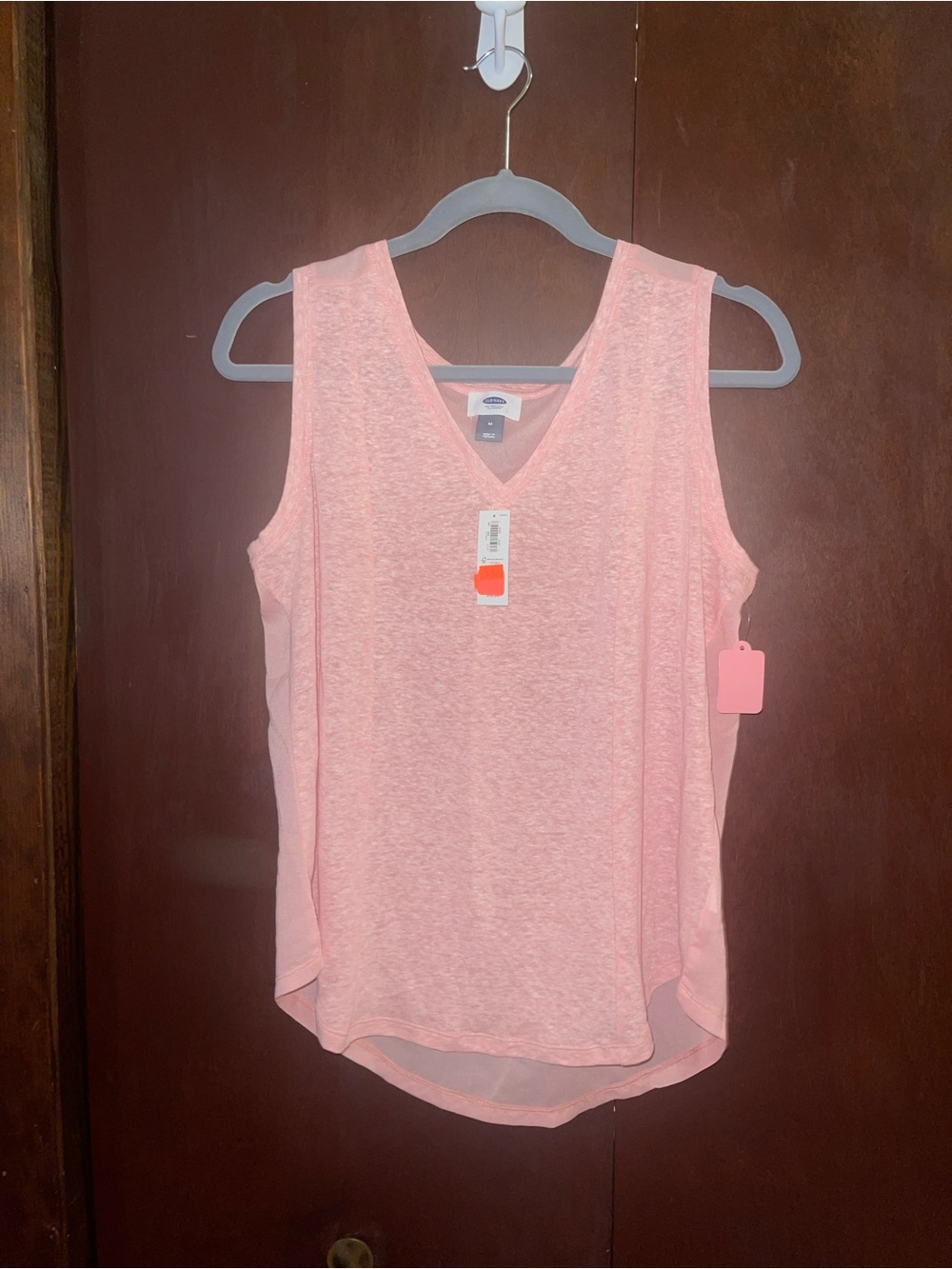 Old Navy Pink V-Neck Sleeveless Tank